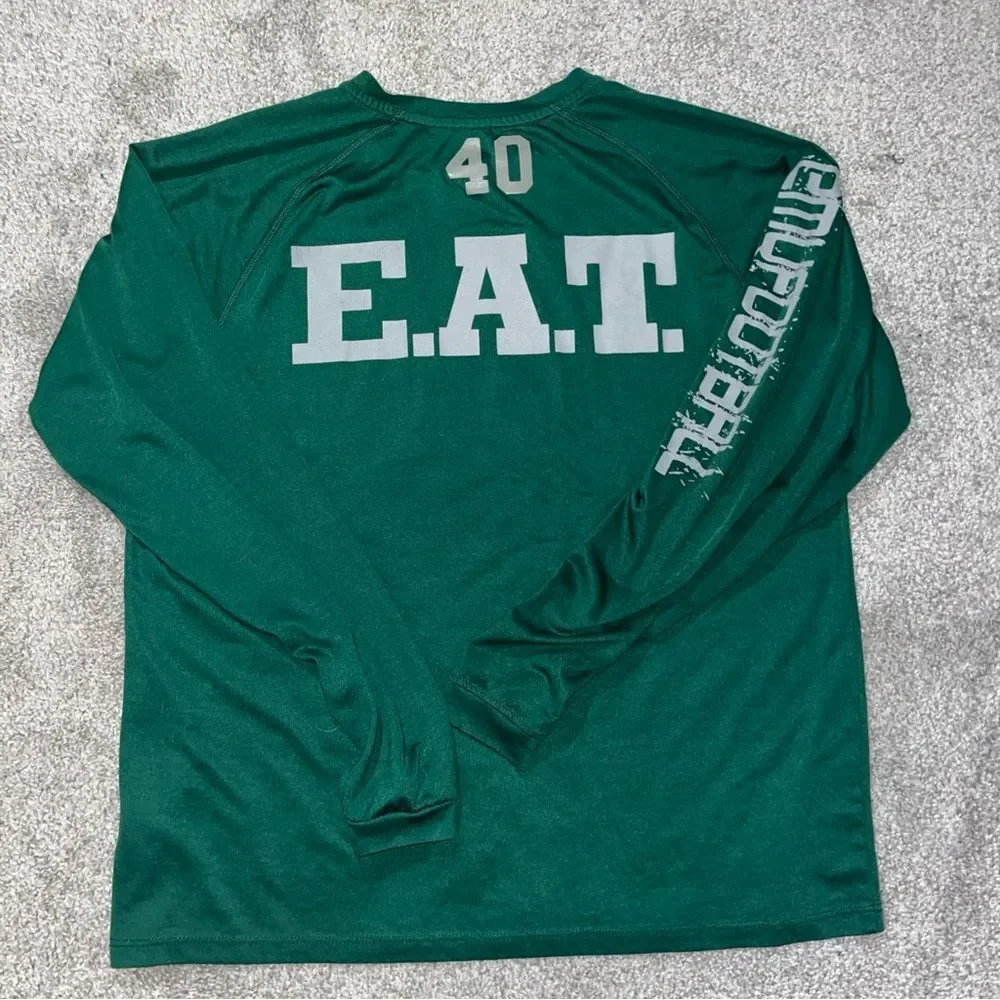 2016 adidas game EMU Eastern Michigan Eagles #40 Practice Team Work out T shirt